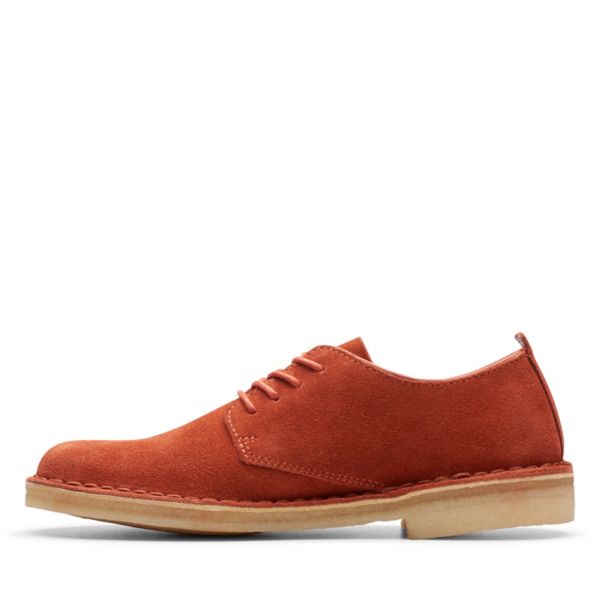 Clarks Womens Desert London Flat Shoes Orange | CA-6097285